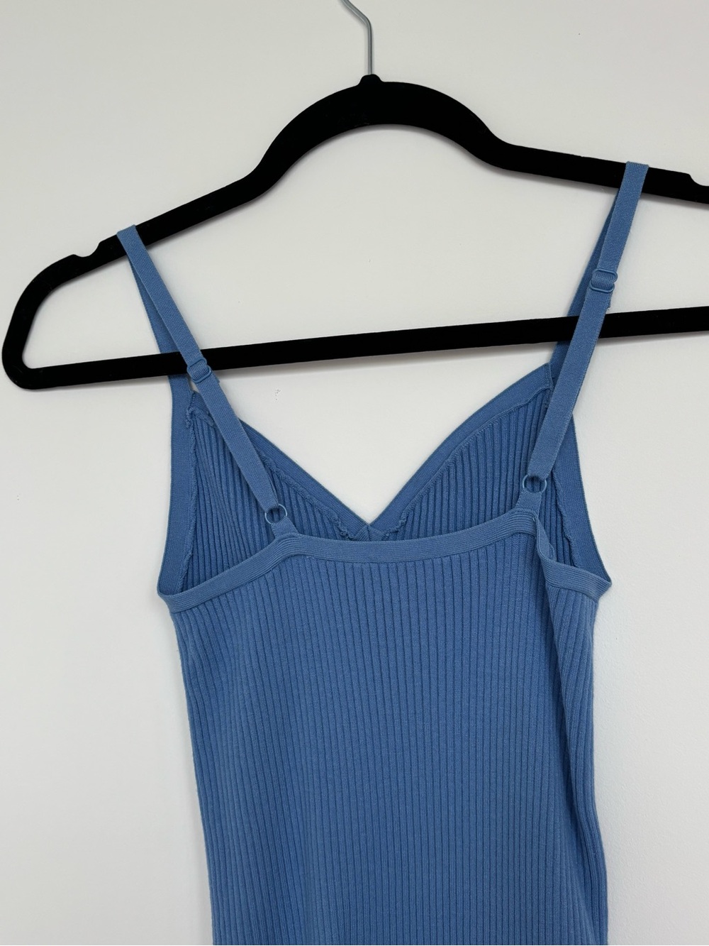 Wilfred Blue Ribbed Slip Dress - Picture 3 of 5
